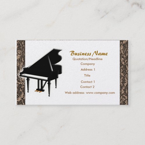 Grand Piano Business Card