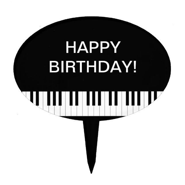 Grand Piano Cake Topper (Front)