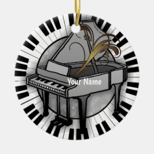Grand Piano  Ceramic Ornament