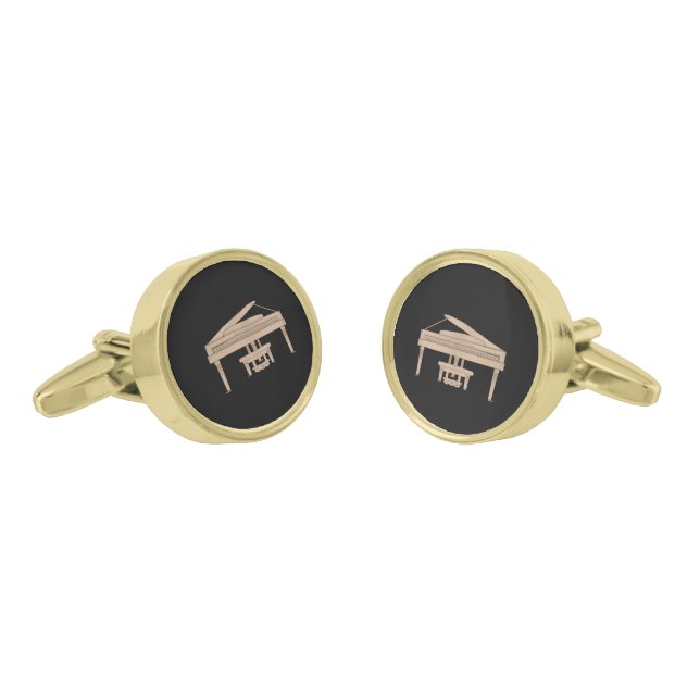 Grand Piano Cufflinks (Angled)