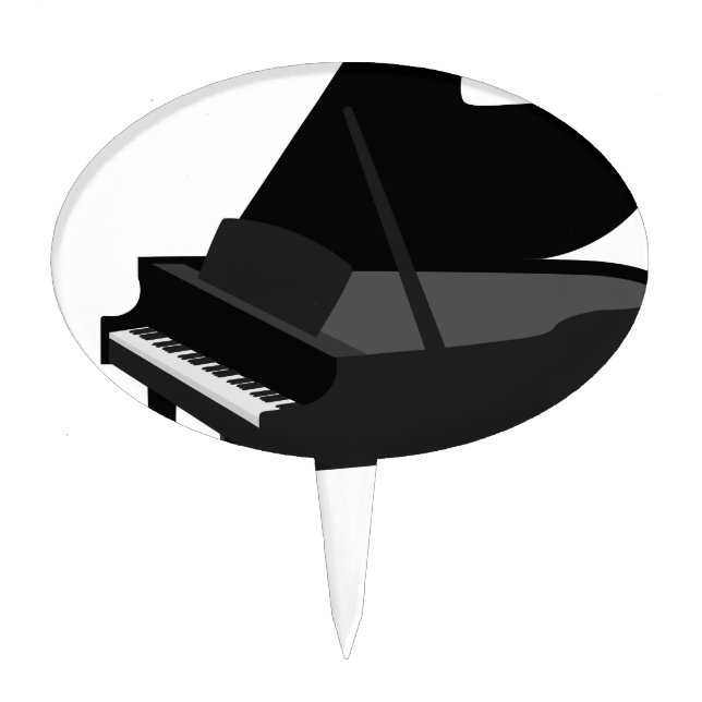 Grand Piano Drawing Cake Topper (Front)