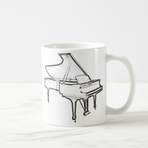 Grand Piano "Drawing" Coffee Mug