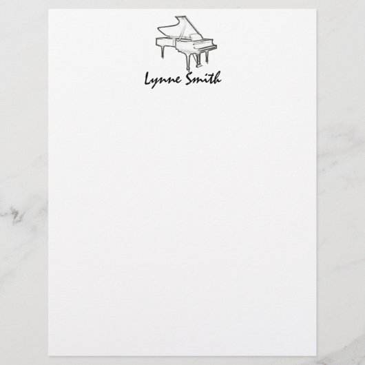 Grand Piano "Drawing" Personalized (Front)