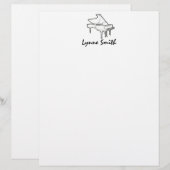 Grand Piano "Drawing" Personalized (Front/Back)