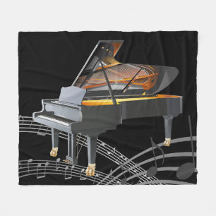 Grand Piano Fleece Blanket