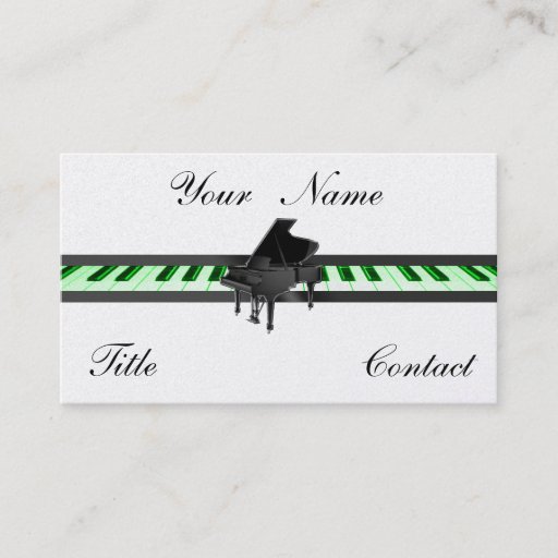 Customizable Grand Piano Gold Golden Business Cards