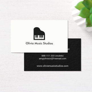 piano business card