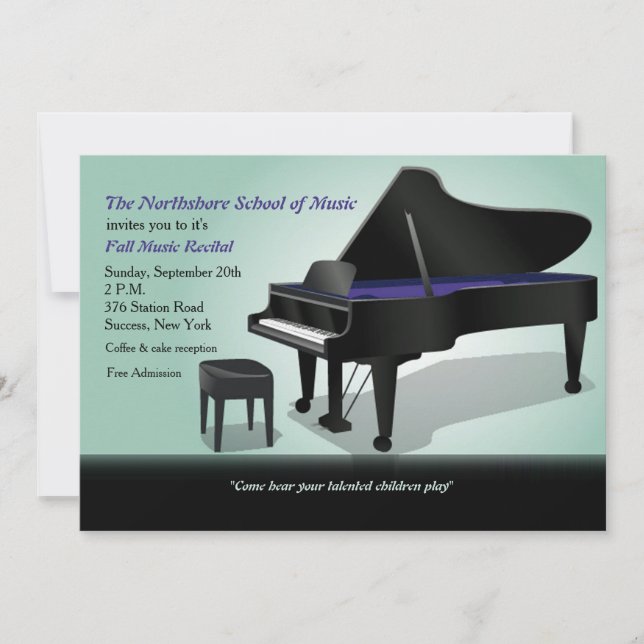 Grand Piano Invitation (Front)