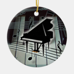 Grand Piano Keyboard Christmas Xmas Ornament