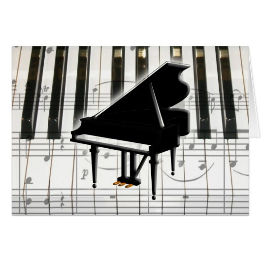 Grand Piano Keyboard & Notes (Front Horizontal)