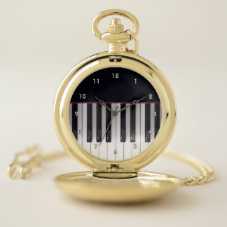 Grand Piano Keyboard Pocket Watch by LH