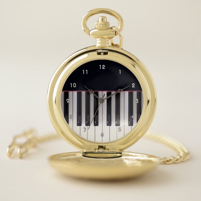 Grand Piano Keyboard Pocket Watch by LH (Inside)