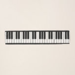 Grand piano keys chiffon scarf for pianist<br><div class="desc">Grand piano keys chiffon scarf for pianist. Custom thin transparent scarves for piano player,  musician,  performer,  music teacher etc. Available in different sizes,  colors and shapes. Long or square shaped. Customizable background color. Black and white keyboard print design.</div>