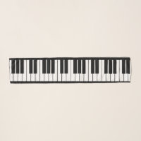 Grand piano keys chiffon scarf for pianist