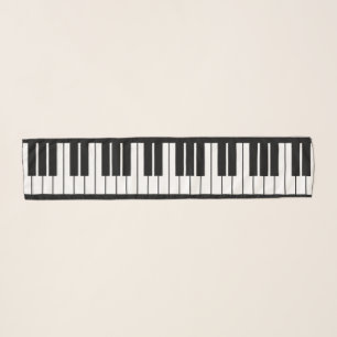 Grand piano keys chiffon scarf for pianist