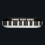 Grand piano keys custom design skateboard deck<br><div class="desc">Grand piano keys custom design skateboard deck. Cool wooden skate board design for boys and girls. Fun Birthday gift idea for kids. Personalize with custom name, funny quote or monogram letters. Awesome Birthday gift idea for children, son, grandson, nephew, cousin, daughter, sister, brother, friends etc. Modern typography template. Black and...</div>