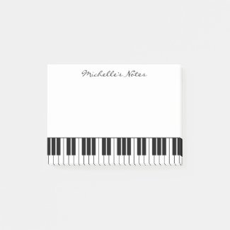 Grand piano keys post it notes for pianist