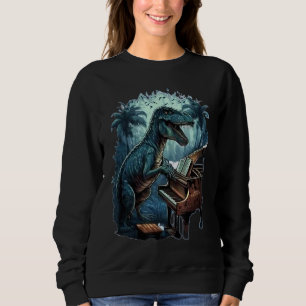 Grand Piano  Kids Pianist  Dinosaur Music Piano Sweatshirt