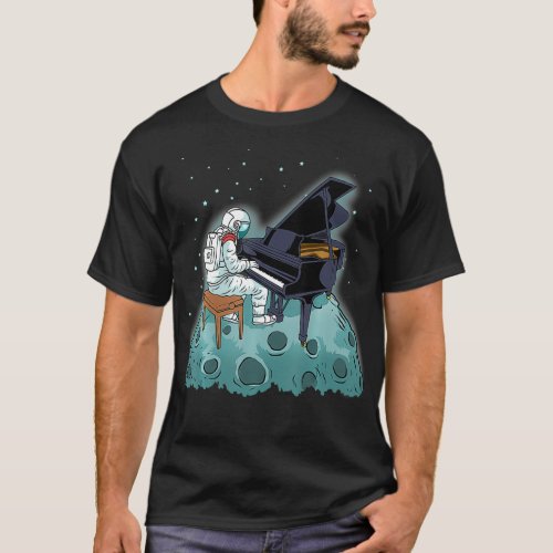 Grand Piano  Kids Pianist Gift Astronaut Music Pia T_Shirt