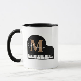 Grand Piano Monogram with name Pianist Mug