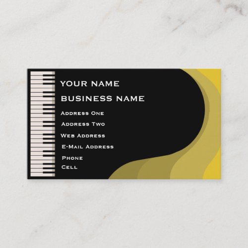 Grand Piano - Music Business Card