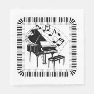 Grand Piano Music Celebration Napkins