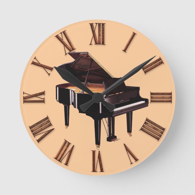 Grand Piano Music Lover's Wall Clock (Front)