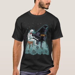 Grand Piano Music Pianist Gift Astronaut Piano T-Shirt