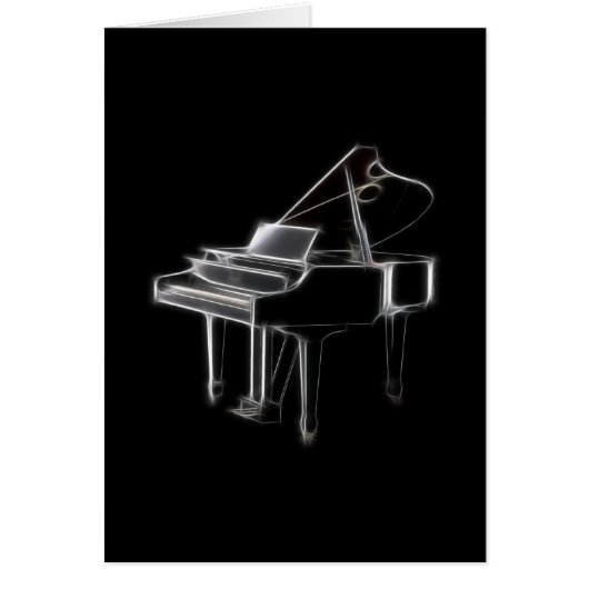 Grand Piano Musical Classical Instrument Cards (Front)