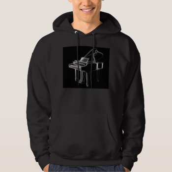 Grand Piano Musical Classical Instrument Hoodie by Aurora_Lux_Designs at Zazzle