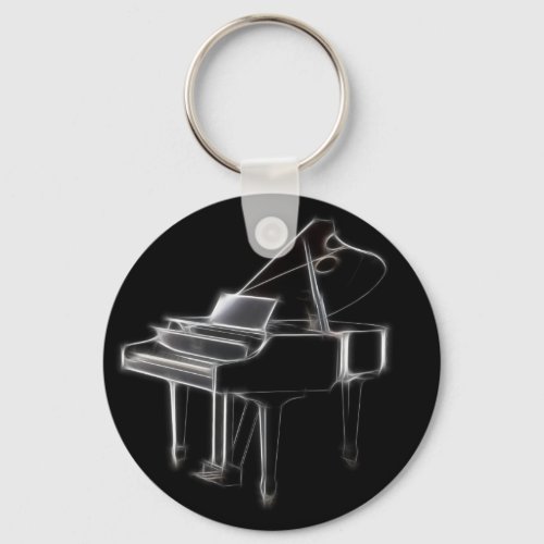 Grand Piano Musical Classical Instrument Keychain