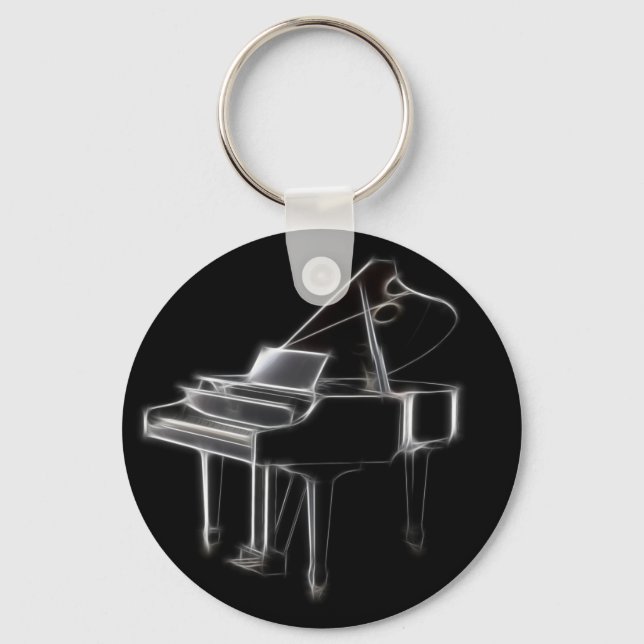 Grand Piano Musical Classical Instrument Keychain (Front)