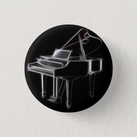 Grand Piano Musical Classical Instrument Pinback Button