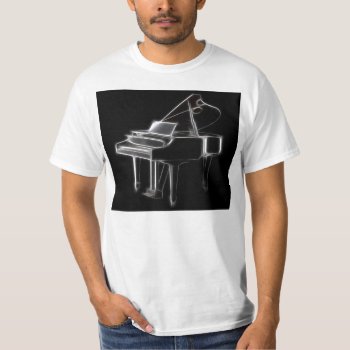 Grand Piano Musical Classical Instrument T-shirt by Aurora_Lux_Designs at Zazzle