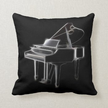 Grand Piano Musical Classical Instrument Throw Pillow by Aurora_Lux_Designs at Zazzle