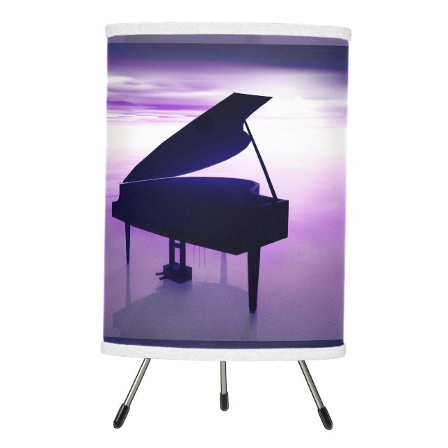 Grand Piano on the Evening Beach Desk Lamp (Front)