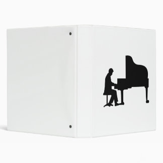 Grand piano pianist 3 ring binder