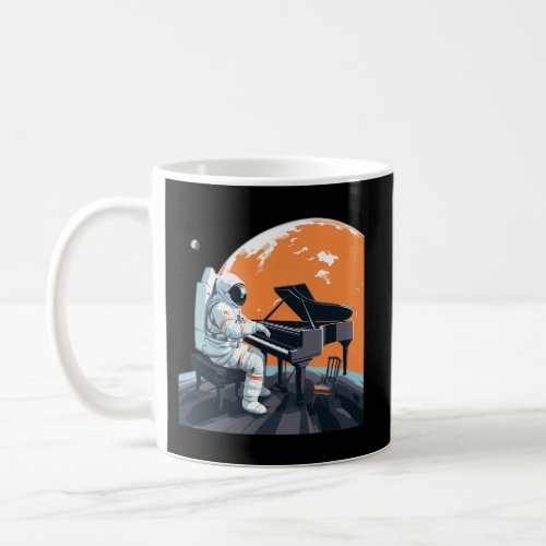 Grand Piano Pianist Astronaut Music Piano Coffee Mug