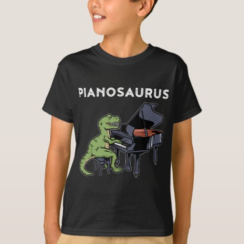 Grand Piano   Pianist Gift Dinosaur Music Piano T_Shirt