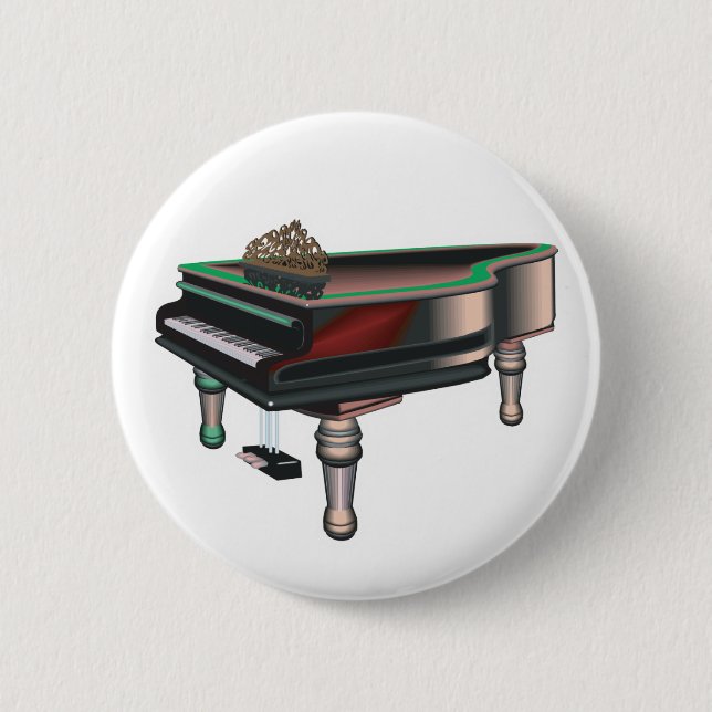 grand piano pinback button (Front)