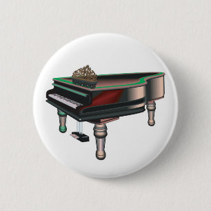 grand piano pinback button