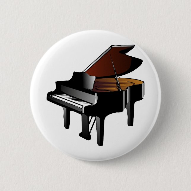 Grand Piano Pinback Button (Front)