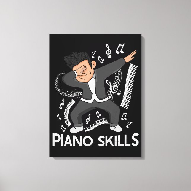Grand Piano Player Kids Pianist Gift Music Piano Canvas Print (Front)