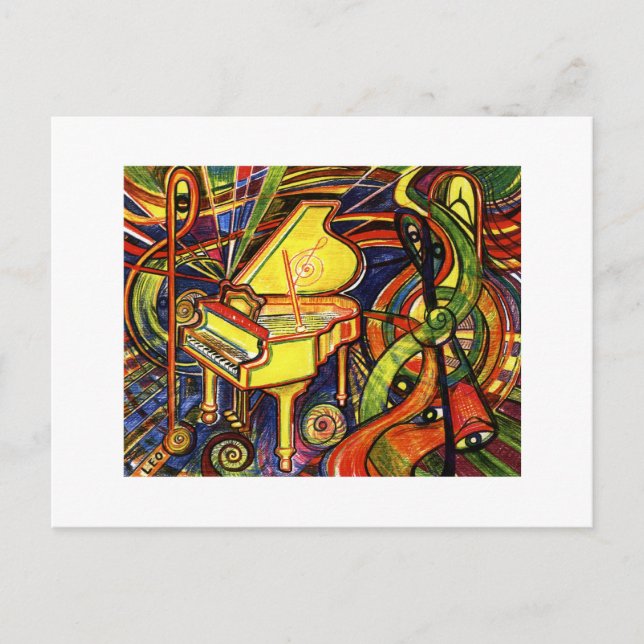 Grand Piano Postcard (Front)