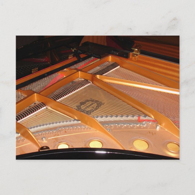 Grand Piano Soundboard Postcard (Front)