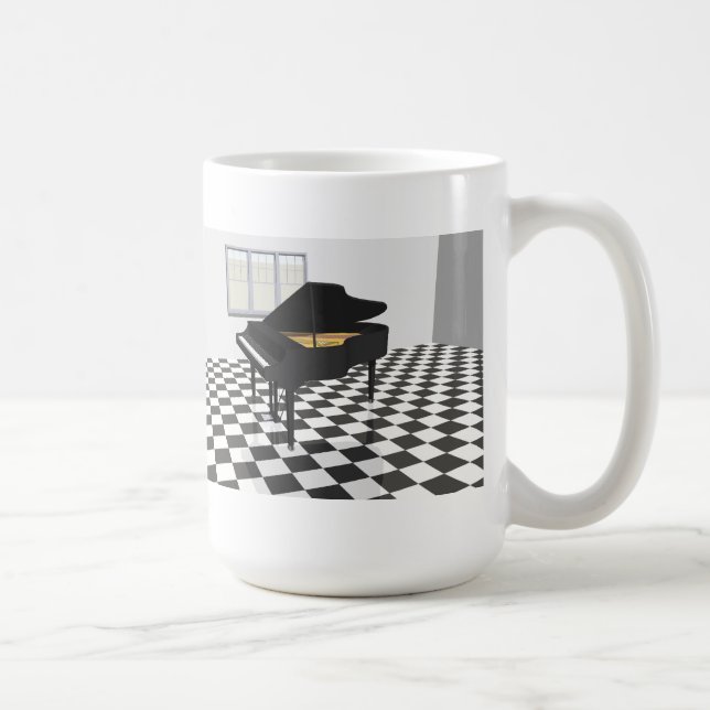Grand Piano & Tile Floor: 3D Model: Coffee Mug (Right)
