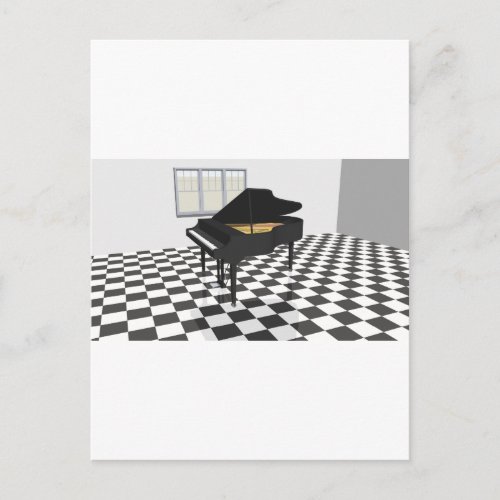 Grand Piano  Tile Floor 3D Model Postcard