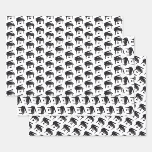 Grand Piano Tiled Pattern Wrapping Paper Sheets