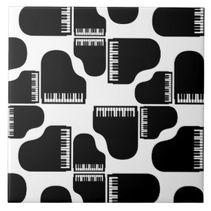 Grand Pianos Music Themed Piano Art CUSTOM COLOR Ceramic Tile