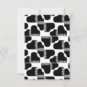 Grand Pianos Music Themed Piano Art CUSTOM COLOR Thank You Card